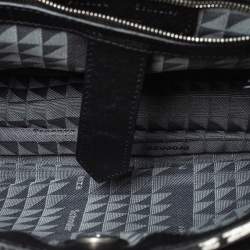 Pronza Schouler Black/White Leather and Canvas Medium PS1 Top Handle Bag
