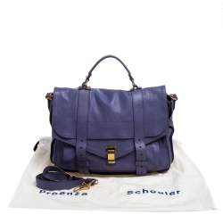 Proenza Schouler Purple Leather Large PS1 Top Handle Bag