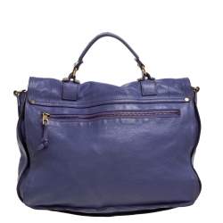 Proenza Schouler Purple Leather Large PS1 Top Handle Bag