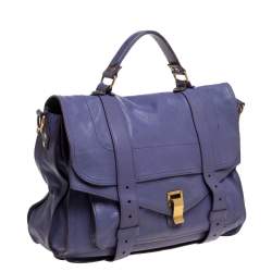 Proenza Schouler Purple Leather Large PS1 Top Handle Bag
