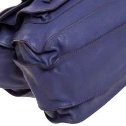 Proenza Schouler Purple Leather Large PS1 Top Handle Bag
