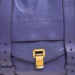 Proenza Schouler Purple Leather Large PS1 Top Handle Bag
