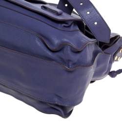 Proenza Schouler Purple Leather Large PS1 Top Handle Bag