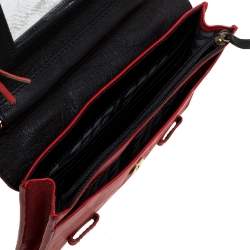Proenza Schouler Red Leather Fringe PS1 Wallet On Chain