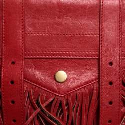 Proenza Schouler Red Leather Fringe PS1 Wallet On Chain