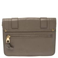 Pre Owned Proenza Schouler Dark Beige Leather Ps1 Wallet on Chain