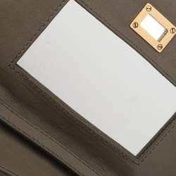 Pre Owned Proenza Schouler Dark Beige Leather Ps1 Wallet on Chain