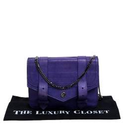 Pre Owned Proenza Schouler Blue Leather PS1 Wallet On Chain