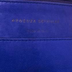 Pre Owned Proenza Schouler Blue Leather PS1 Wallet On Chain