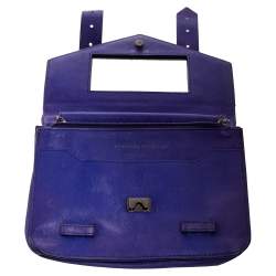 Pre Owned Proenza Schouler Blue Leather PS1 Wallet On Chain