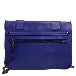 Pre Owned Proenza Schouler Blue Leather PS1 Wallet On Chain