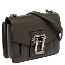 Pre Owned Proenza Schouler Green Leather Hava Chain Crossbody Bag