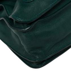 Proenza Schouler Green Leather Medium PS1 Top Handle Bag