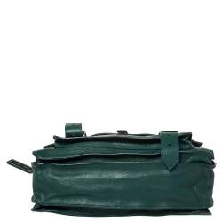 Proenza Schouler Green Leather Medium PS1 Top Handle Bag