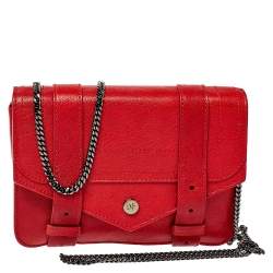 Proenza Schouler Red Leather PS1 Wallet On Chain