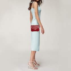Proenza Schouler Red Leather PS1 Wallet On Chain