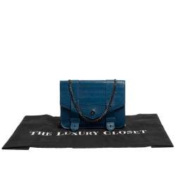 Pre Owned Proenza Schouler Blue Leather PS1 Crossbody Bag