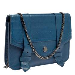 Pre Owned Proenza Schouler Blue Leather PS1 Crossbody Bag