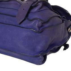 Pre Owned Proenza Schouler Purple Leather Large PS1 Top Handle Bag