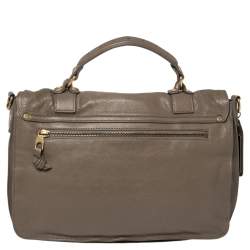 Proenza Schouler Grey Leather Medium PS1 Top Handle Bag
