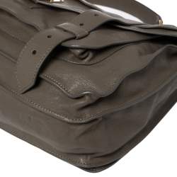 Proenza Schouler Grey Leather Medium PS1 Top Handle Bag