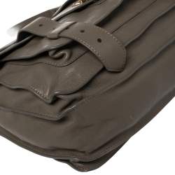 Proenza Schouler Grey Leather Medium PS1 Top Handle Bag