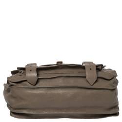 Proenza Schouler Grey Leather Medium PS1 Top Handle Bag