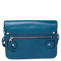 Pre Owned Proenza Schouler Blue Leather Mini Classic PS11 Shoulder Bag