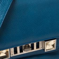 Pre Owned Proenza Schouler Blue Leather Mini Classic PS11 Shoulder Bag