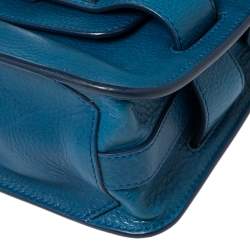 Pre Owned Proenza Schouler Blue Leather Mini Classic PS11 Shoulder Bag