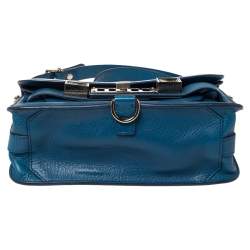 Pre Owned Proenza Schouler Blue Leather Mini Classic PS11 Shoulder Bag