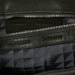 Pre Owned Proenza Schouler Dark Dreen Leather PS1 Satchel