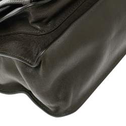 Pre Owned Proenza Schouler Dark Dreen Leather PS1 Satchel