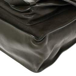 Pre Owned Proenza Schouler Dark Dreen Leather PS1 Satchel