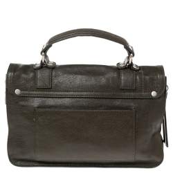 Pre Owned Proenza Schouler Dark Dreen Leather PS1 Satchel