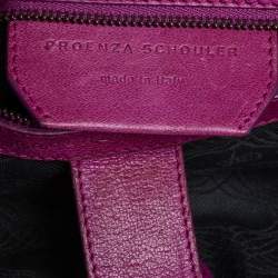 Pre Owned Proenza Schouler Magenta Leather Medium PS1 Top Handle Bag
