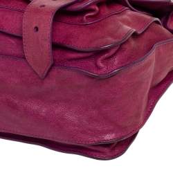 Pre Owned Proenza Schouler Magenta Leather Medium PS1 Top Handle Bag