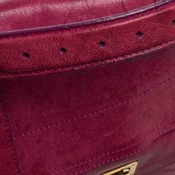 Pre Owned Proenza Schouler Magenta Leather Medium PS1 Top Handle Bag