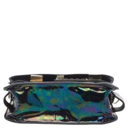 Pre Owned Proenza Schouler Multicolor Holographic Patent Leather Mini Classic PS11 Shoulder Bag