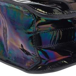 Pre Owned Proenza Schouler Multicolor Holographic Patent Leather Mini Classic PS11 Shoulder Bag