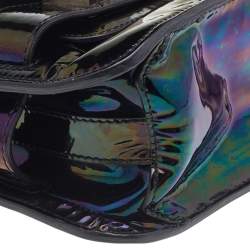 Pre Owned Proenza Schouler Multicolor Holographic Patent Leather Mini Classic PS11 Shoulder Bag