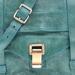 Proenza Schouler Green Leather PS1 Medium Top Handle Bag