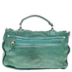 Proenza Schouler Green Leather PS1 Medium Top Handle Bag