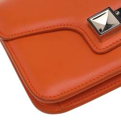 Pre Owned Proenza Schouler Orange Leather PS11 Chain Clutch