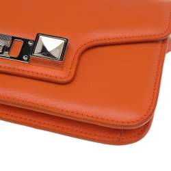 Pre Owned Proenza Schouler Orange Leather PS11 Chain Clutch