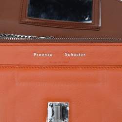 Pre Owned Proenza Schouler Orange Leather PS11 Chain Clutch
