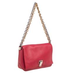 Pre Owned Proenza Schouler Red Leather  Ps Courier Shoulder Bag
