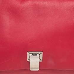 Pre Owned Proenza Schouler Red Leather  Ps Courier Shoulder Bag