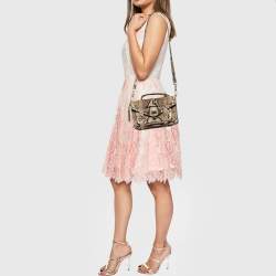 Proenza Schouler Beige/Brown Python Leather PS1 Tiny Python Top Handle Bag 