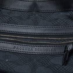 Pre Owned Proenza Schouler Black/Beige Raffia And Leather PS1 Keepall Bag